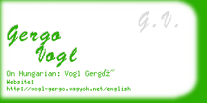 gergo vogl business card